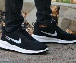 فروش فوق العاده  کفش اسپرت مردانه پسرانه مدل نایک  خاص و به روز  رنگ مشکی  سفید