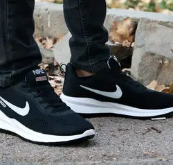 فروش فوق العاده  کفش اسپرت مردانه پسرانه مدل نایک  خاص و به روز  رنگ مشکی  سفید