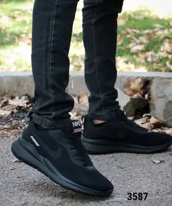 فروش فوق العاده  کفش اسپرت مردانه پسرانه مدل نایک  زیبا و خاص  رنگ مشکی کد 3587