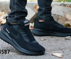 فروش فوق العاده  کفش اسپرت مردانه پسرانه مدل نایک  زیبا و خاص  رنگ مشکی کد 3587