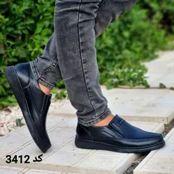 حراج کفش  مجلسی طبی مردانه دور دوخت سبک و راحت رنگ مشکی کد 3410