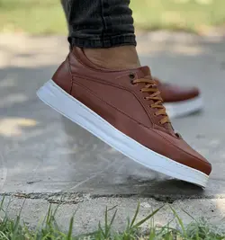 فروش ویژه کفش اسپرت مردانه  مدل ونس جذاب و باکیفیت رنگ قهوه ای کد 3486