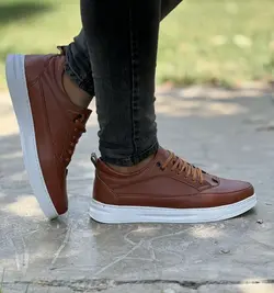 فروش ویژه کفش اسپرت مردانه  مدل ونس جذاب و باکیفیت رنگ قهوه ای کد 3486