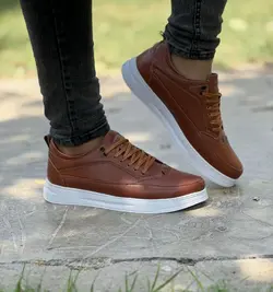 فروش ویژه کفش اسپرت مردانه  مدل ونس جذاب و باکیفیت رنگ قهوه ای کد 3486