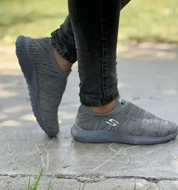 حراج فوق العاده  کفش اسپرت مردانه پسرانه طبی شیک و با کیفیت  رنگ طوسی