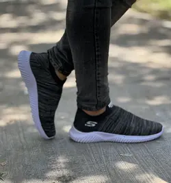 فروش ویژه کفش اسپرت مردانه پسرانه طبی  جدید  و جذاب رنگ مشکی طوسی