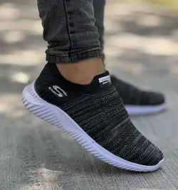 فروش ویژه کفش اسپرت مردانه پسرانه طبی  جدید  و جذاب رنگ مشکی طوسی