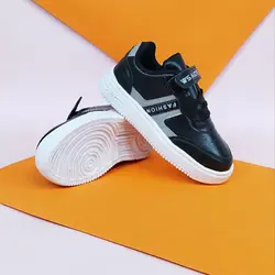 کفش کتونی  اسپرت بچگانه مدل فشیون رنگ  مشکی طوسی