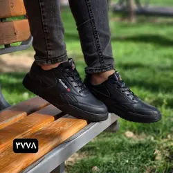 کفش اسپرت ونس  مردانه پسرانه مدل ریبوک رویه چرم رنگ مشکی تمام کد 3778