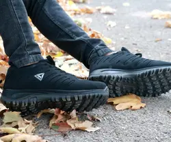 کفش کتونی اسپرت مردانه پسرانه مدل ریبو ک زیره تزریق رنگ مشکی کد 9998