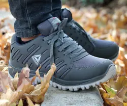 کفش کتونی اسپرت مردانه پسرانه مدل ریبو ک زیره تزریق رنگ طوسی کد 9999