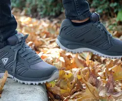 کفش کتونی اسپرت مردانه پسرانه مدل ریبو ک زیره تزریق رنگ طوسی کد 9999