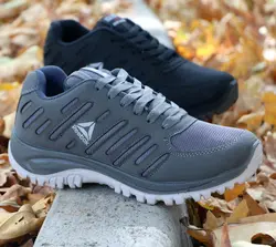 کفش کتونی اسپرت مردانه پسرانه مدل ریبو ک زیره تزریق رنگ طوسی کد 9999