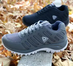 کفش کتونی اسپرت مردانه پسرانه مدل ریبو ک زیره تزریق رنگ طوسی کد 9999