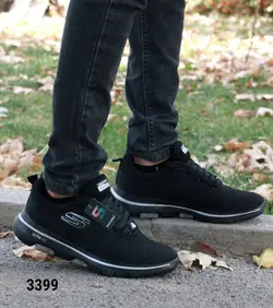 کفش کتونی اسپرت مردانه پسرانه مدل اسکیچرز زیره پیو رنگ مشکی کد 3399