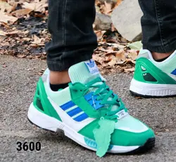 کفش کتونی اسپرت مردانه پسرانه مدل زد ایکس zx رنگ سبزآبی کد 3600