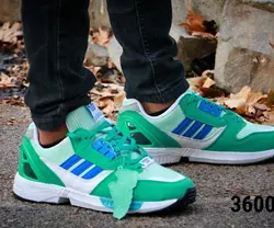 کفش کتونی اسپرت مردانه پسرانه مدل زد ایکس zx رنگ سبزآبی کد 3600