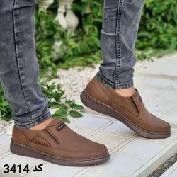 کفش اسپرت ونس  مردانه پسرانه مدل جدید رویه هورس دور دوخت رنگ قهوه ای کد 3414