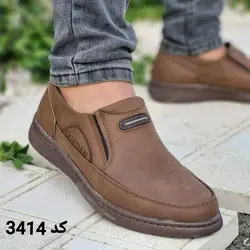 کفش اسپرت ونس  مردانه پسرانه مدل جدید رویه هورس دور دوخت رنگ قهوه ای کد 3414