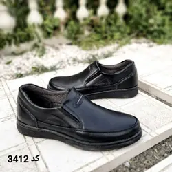 کفش اسپرت ونس  مردانه پسرانه مدل جدید بندی رویه چرم دور دوخت رنگ مشکی کد 3412