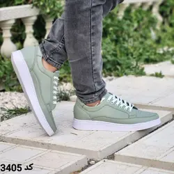 کفش اسپرت ونس  مردانه پسرانه مدل جدید بندی  دور دوخت رنگ سبز روشن کد 3405