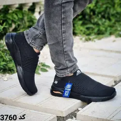 کفش تاستانه طبی مردانه پسرانه مدل اسکیچرز رنگ مشکی تمام کد 3760