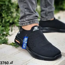 کفش تاستانه طبی مردانه پسرانه مدل اسکیچرز رنگ مشکی تمام کد 3760