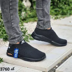 کفش تاستانه طبی مردانه پسرانه مدل اسکیچرز رنگ مشکی تمام کد 3760