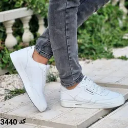 کفش اسپرت ونس مردانه پسرانه مدل ریبوک بندی  رنگ سفید تمام کد 3440