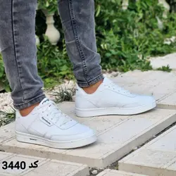 کفش اسپرت ونس مردانه پسرانه مدل ریبوک بندی  رنگ سفید تمام کد 3440