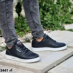 کفش اسپرت ونس مردانه پسرانه مدل ریبوک بندی  رنگ مشکی زیره سفید کد 3441