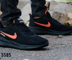 کفش اسپرت مردانه مدل نایک رنگ مشکی نایک نارنجی کد 3585