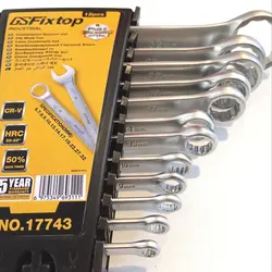 ست 12عددی آچار یک سر رینگ  درجه یک صنعتی Fixtopمدل17743