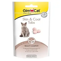 قرص مکمل پوست و مو گربه جیم کت مدل skin and coat Tabs وزن 40 گرم