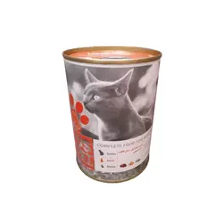 کنسرو غذای گربه یو اس پت سپلایز مدل مرغ و کدو تنبل و سنبل الطیب وزن 400 گرم