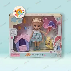 عروسک دختر با سگ