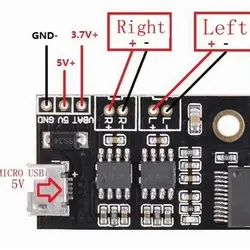 ماژول بلوتوث صوتی دارای ۲ خروجی آمپلی فایر مدل MH-M38