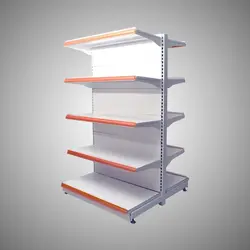 ست قفسه طرح ترک دوطرفه وسط فروشگاهی - فروشگاه آنلاین قفسه بندی امیر