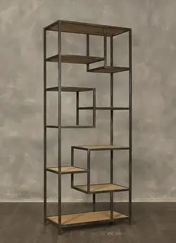 رگال قفسه طبقاتی نامنظم جوشی دکوری سالنی - فروشگاه آنلاین قفسه بندی امیر