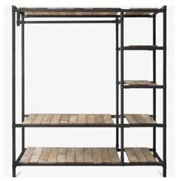 رگال آویز لباس خودایستا ابعاد ارتفاع 200 عرض 140 کد R16 - فروشگاه آنلاین قفسه بندی امیر