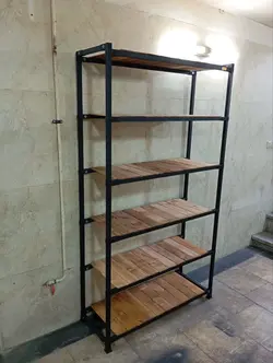 قفسه رگال طبقاتی خودایستا ابعاد ارتفاع 200 عرض 110 کد R18 - فروشگاه آنلاین قفسه بندی امیر