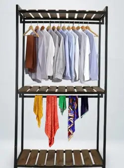 رگال لباس ایستاده ابعاد ارتفاع 200 عرض 110 کد R12 - فروشگاه آنلاین قفسه بندی امیر