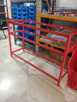 ویترین پیشخوان فلزی 2 متری 3 طبقه - فروشگاه آنلاین قفسه بندی امیر