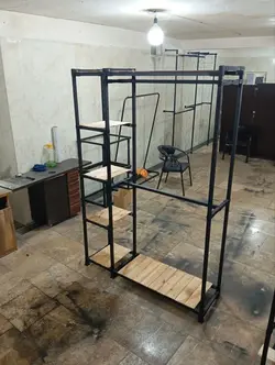 رگال آویز لباس خودایستا ابعاد ارتفاع 200 عرض 140 کد R17 - فروشگاه آنلاین قفسه بندی امیر