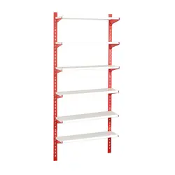 ست قفسه دیواری 6 طبقه سایز 40 * 95 ارتفاع 2.5 متری - فروشگاه آنلاین قفسه بندی امیر