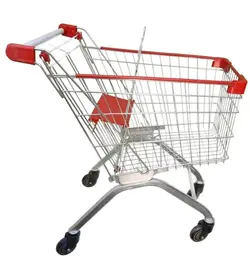 چرخ خرید فروشگاهی فلزی ( ترولی ) 60 لیتری - فروشگاه آنلاین قفسه بندی امیر