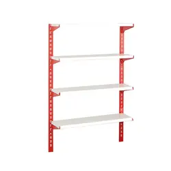 ست قفسه دیواری 4 طبقه سایز 40 * 95 ارتفاع 2 متری - فروشگاه آنلاین قفسه بندی امیر