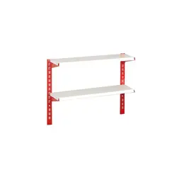 ست قفسه دیواری 2 طبقه سایز 40 * 95 ارتفاع 1متری - فروشگاه آنلاین قفسه بندی امیر