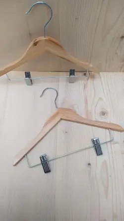 چوب لباسی چوبی دو گیره درجه یک وارداتی کد CZ111 بزرگسالان - فروشگاه آنلاین قفسه بندی امیر