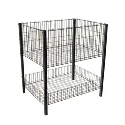 سبد حراجی 2 طبقه فلزی - فروشگاه آنلاین قفسه بندی امیر